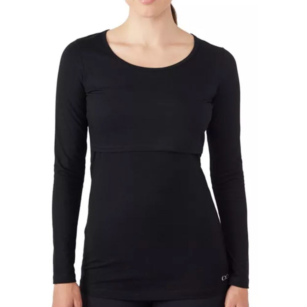 Modern Eternity Nursing Top Long Sleeves Round Neck Maternity Size S NWOT